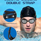 Swim Goggles, Goggles Adult with Swimming Cap, Nose Clip & Ear Plugs, UV Protection Anti-Fog Lens and Case for Adult