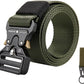 KingMoore Men's Tactical Belt Heavy Duty Webbing Belt Adjustable Military Style Nylon Belts with Metal Buckle