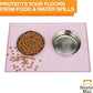 Neater Pet Brands Neater Mat Pet Mats for Food and Water, Cat & Dog Bowl Mat Waterproof Silicone, Feeding Tray, Dog Food Mats for Floors, Placemat w/Raised Edge for Under Bowls, 24" x 16", Light Pink