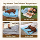 Dog Cooling Mat- Ice Silk Summer Comfort, Self Cooling, Non-Slip Dog Pad, Durable & Washable, Mat for Large Dogs 65x95 cm, Support Shelter Dogs with Every Purchase (Blue)