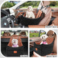 Dog Car Seat for Small/Medium Dogs, Dog Booster Car Seats with Thick Cushion for Dogs Under 35lbs, Detachable Washable Pet Car Seat with Storage Pockets, 2 Safety Belts(Black/Brown)
