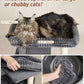 Cat Tree for Large Cat, 22.8” Cat Tower with Scratching Post, 20.9 * 15.7in Perch Bed for Adult Cats, Cat Condo with 2 Caves for Indoor Cats, Dark Gray