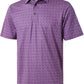 Men's Golf Polo Shirts Short Sleeve Striped Performance Moisture Wicking Dry Fit Golf Shirts for Men