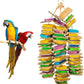 MYFAMIREA Parrot Toys for Medium Birds, Parrot Chewing Cardboard Toys Natural Wooden Macaws Cage Chewing Gifts for African Greys, Cockatoos, Macaws, Small and Medium Birds