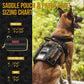 OneTigris Service Dog Vest Harness, Service Dog Cape Guardian Dog Backpack Harness with Pouches Dog Saddle Bag for Small Medium and Large Dogs (Black, M)