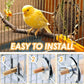 Bird Perch Platform Stand Wooden Parrot Perch Corner 6.7 Inches Fan Shape Playground Cage Accessories Parrot Stand Flat Perches for Bird Cages Corner Shelf for Birds Parrots Hamster Gerbil