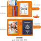 Melsbrinna Rfid Passport Holder for Travel women/Men, Cute Passport Wallet Rfid Blocking Card Slots, Rfid Passport Cover/CaseTravel Wallet, Passport Book Holder (1, Orange)