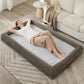 WNPETHOME Human Dog Bed for Adult, Washable Dog Couch with Removable Waterproof Cover, Orthopedic Large Pet Sofa Bed with Bolster Sides for Sleeping