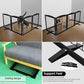 ZJSF Freestanding Dog Fence Indoor, Foldable Dog Gate for Doorways, Stairs or Hallways, Sturdy Wood Extra Wide Pet Gate with Support Feet for The House, Black, 24 "Height-4 Panels