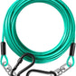 Dog Tie Out Cable 50FT-500Lbs,Heavy Duty Dog Leads Line for Yard with Swivel Hook,Medium Large Dogs Leash&Chains for Outside,Rust Chew Proof Dogs Run Cable for Outdoor Camping(Green Cyan, 50FT)