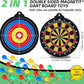 Magnetic Dart Board for Kids-12Magnetic Dart/Sticky Balls Or 2 Toy Gun+40 Foam Dart.Indoor/Outdoor Kids Games and Party Games,Christmas Birthday Gifts Toys for 3-12 Year Old Boys