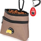 COOWONE Dog Treat Pouch with Pet Training Clicker, Detachable Dog Puppy Training Treat Bag, 900D Oxford Cloth Magnetic Closure Small Dog Walking Bag for Travel or Outdoor Use (Coffee)