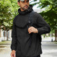 COOFANDY Men's Rain Jacket Waterproof With Hood Lightweight Packable Shell Raincoat Windbreaker For Cycling Golf Travel