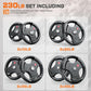 XDDIAS Rubber Weight Plates for Barbell, 2-Inch Olympic Grip Plate for Strength Training, Weightlifting and Bodybuilding in Home & Gym, Solid Cast Iron Weight Plates Pair and Sets
