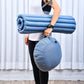 Leewadee Meditation Cushion Set – 1 Round Zafu Meditation Pillow and 1 Square Roll-Up Zabuton Meditation Mat, Pillows Bundle Filled with Kapok
