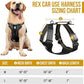 OneTigris Dog Safety Vest Harness, REX Car Use Dog Harness Adjustable Pet Harness with Leash for Medium Large Dogs(Black,M)