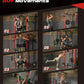 Folding Power Rack, Wall Mounted Squat Rack with Dual Independent Pulley System, Multi-Function Power Cage with 5 Adjustable Function Modes, Power Rack Trainer for Space Saving Home Gym
