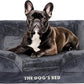 The Dog’s Bed, Orthopedic Standard Foam Waterproof Dog Bed with Standard Support, Medium Grey Plush, Waterproof, Supportive Dog Bed with Replaceable Covers, Veterinary Approved
