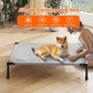 Simple Trending Raised Dog Bed for Large Dogs, Cooling Elevated Dog Bed, Breathable Pet Cot Bed, 42" x 31", Grey