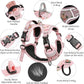 Timos Dog Harness, No-Pull Pet Harness with 2 Leash Clips, 3 Snap Buckles Adjustable Soft Padded Dog Vest, Reflective No-Choke Pet Oxford Vest with Easy Control Handle for Small Medium Large Dogs