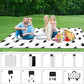 79''x79'' Extra Large Picnic Blankets, Waterproof Sandproof Foldable Outdoor Picnic Mat, Portable 3-Layer Fabric Beach Blanket for Camping, Park, Travel, Family Friends-Stylish Lightning Pattern
