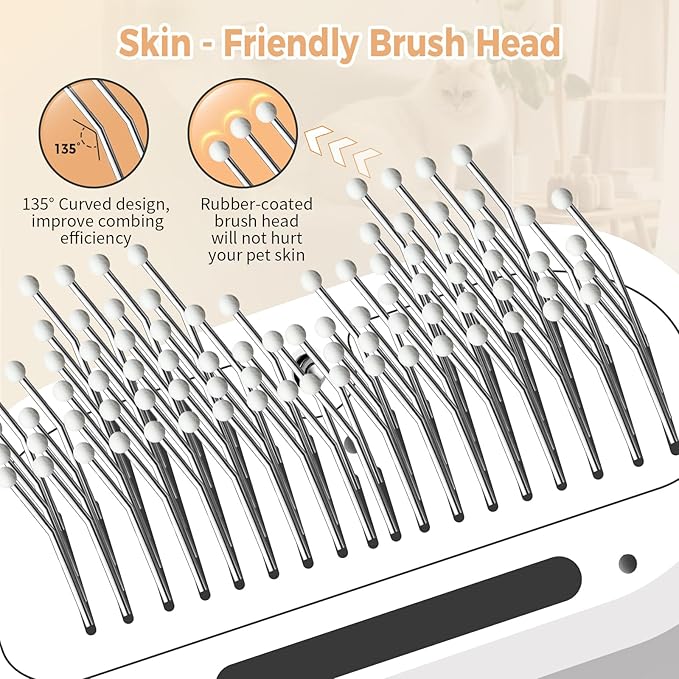Cat Steam Brush with 600W High-Power Pet Dryer, Pet Spray Hair Removal Comb, 5 in 1 Cat & Dog Brush for Shedding, Includes Shampoo(Wired)