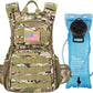 22L Tactical Hydration Backpack with 3L Water Bladder, Lightweight Molle Water Bag for Men Women, Hiking Hydration Pack for Cycling Running Biking Hunting, Daypack with Waist Pocket, Camo