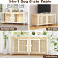 EasyCom 63" Dog Cage Furniture for 2 Pets with Divider, XL Wooden Double Dog Crate Furniture TV Stand for Mideum Breed, Durable and Sturdy