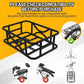 Heavy Duty Rear Bike Basket for Adults, Bicycle Cargo Basket with Removable Liner, Waterproof Cover & Cargo Net, Universal Fit for E-Bike, Mountain Bike, Dog Carrier