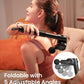 Foldable Massage Gun Deep Tissue with 5 Adjustable Angles,Portable Percussion Back Massager for Muscle/Neck/Body Pain Relief with Long Extension Metal Handle,32-Speeds,with Carry Case