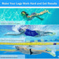 Gintenco Swim Fins, Kids Swim Training Fins for Lap Swimming, Travel Size Flippers with Mesh Bag, Silicone Swimming Fins for Kids Teens Adults Women Men