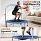 BCAN 40/48" Foldable Mini Trampoline Max Load 330lbs/440lbs, Fitness Rebounder with Adjustable Foam Handle, Exercise Trampoline for Adults Indoor/Garden Workout