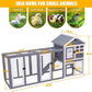 GEGURI Large Rabbit Hutch Indoor Outdoor Chicken Coop Wooden Bunny Cage with Waterproof Roof