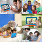 2025 Kids Tablet 10 inch Android 14 Tablets for Kid Octa-Core, 20GB+128GB (TF 1TB), Toddler Tablet with Shockproof Case, 2.4G+5G WiFi 6, Parental Control, Face Unlocked, Split Screen, BT5.0 (Blue)