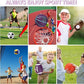 Realspring 6 Pcs Multi Sport Ball Set for Kid Teen Operation Christmas Official Size Football, Basketball, Soccer, Volleyball, Playground Ball, Baseball with Sports Equipment Bag Pump