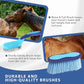 Horse Grooming Kit 9pcs Horse Brushes Equine Grooming Brushes Tack Room Supplies Set with Organizer Tote