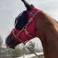 Horse Fly Mask Super Comfort Horse Fly Mask Elasticity Fly Mask with Ears We Only Make Products That Horses Like… (Burgundy, M)