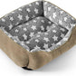 SIWA MARY Large Dog Bed - Rectangle XL, Washable, Non-Slip Bottom, L(35"x25"x9") Brown