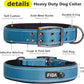 Fida Heavy Duty Dog Collar 1.5” Width, Ultra Soft Neoprene Padded, Adjustable Reflective Nylon Pet Collar with Two Metal Pin Belt Buckle for Extra-Large Breeds (XL, Blue)