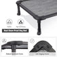 Veehoo Chew Proof Elevated Dog Bed - Cooling Raised Pet Cot - Rustless Aluminum Frame and Durable Textilene Mesh, Unique Designed No-Slip Feet for Indoor or Outdoor Use, Black Silver, Medium