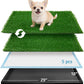 Dog Grass pad with Tray,29”x 18” Indoor Dog Potty with 2 Packs Replacement Artificial Fake Grass-5 Packs Disposable Puppy Pads,for Puppy Training Apartment,Apartment Use