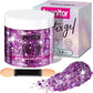 Teenitor Body Glitter, Face Glitter, Hair Glitter Gel, 80g/2.8oz Makeup Rave Purple Glitter Gel for Face and Body