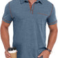 Sailwind Men's Short Sleeve Polo Shirts Casual Summer Classic Collared Golf Shirt with Pocket