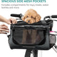 Navaris Pet Carrier for Bikes - Bike Basket Dog Carrier - Ideal Carriers for Small to Medium Dogs Up to 10kg (22lbs) - Drawstring Bag with Secure Locks and Strap - Grey