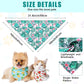 Amylove 120 Pcs Halloween Dog Bandanas Bulk Holiday Triangle Dog Pack Puppy Kerchief Bandana Adjustable Pet Scarf for Pet Cat Costume Accessories Decor(Flower)