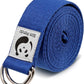 Slim Panda Yoga Strap for Stretching,Cotton Yoga Strap with Adjustable D-Ring Buckle,Non-Elastic Yoga Belt for Pilates,Gym Workouts,Physical Therapy,Improve Flexibility