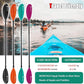 Kayak Paddle with Aluminum Shaft and Reinforced PP Blade, Floating Kayak Oar for Kayaking Canoeing and Boating, 220 cm/86 inches - 230 cm/90 inches