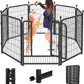 Dog Playpen 40 inch 8 Panels Dog Fence Outdoor for Yard, Indoor Dog Pen for Large/Medium/Small Dogs, Heavy Duty Puppy Playpen with Door Portable Pet Fence for RV Camping