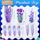10 Pcs Large Aquarium Artificial Plants Decorations, Tall Plastic Fish Tank Plant Decorations for Household and Office Aquarium(Purple)
