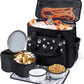 Dog Travel Bag, Airline Approved Dogs Bags for Traveling, 2 Dog 's Food Travel Container and Collapsible Bowls, Weekend Pet Travel Bags